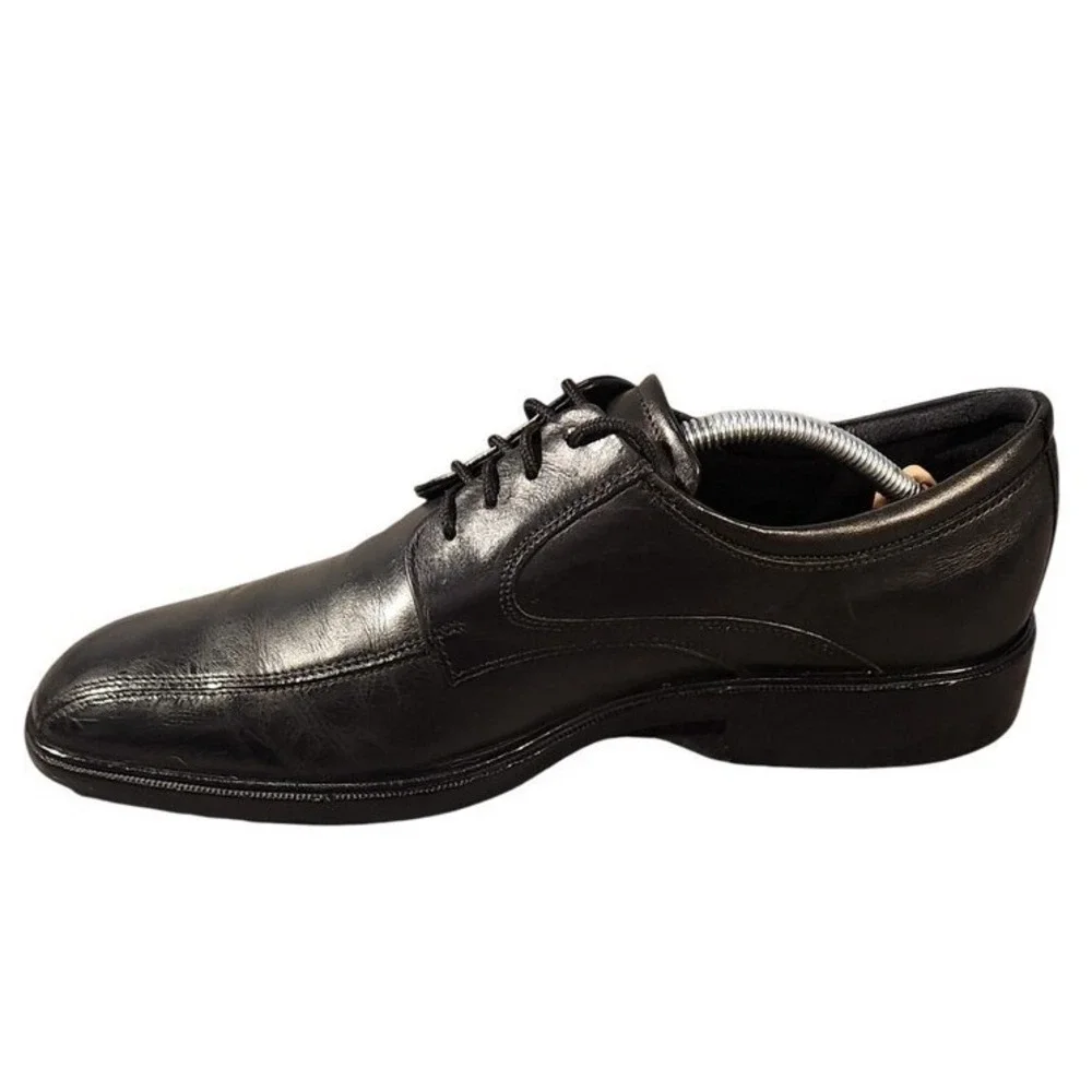 Ecco‎ Shoes Mens Size 9.5 Black Leather Derby Dress Lace Up Comfort Shock Point